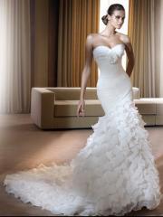 Organza Strapless Sweetheart Mermaid Wedding Dress