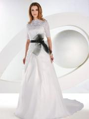 Orgnaza A-Line Gown with An With A Chapel Length Train Wedding Dress