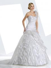 Perfect and Elegant With One-Shoulder Neckline Wedding Dress