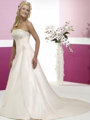 Pink in A-Line Silhouette Beaded Wedding Dress