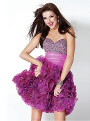 Romantic Ball Gown Style Sweetheart Neckline and Ruffled Skirt Prom Dresses