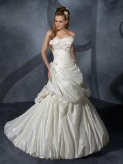 Romantic Taffeta Strapless A-Line Wedding Dress