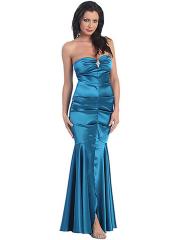 Royal Blue Taffeta Strapless Sweetheart Neckline Sleeveless Floor-Length Celebrity Dress