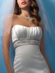 Selected Satin Gown for Bridal Event of Corset and Embellishment
