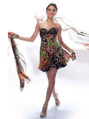 Sexual Sweetheart Short Length A-Line Multi-Color Printed Homecoming Gown 2012