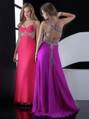 Sheath Floor Length Sequined Halter Top Purple of Watermelon Chiffon Evening Dresses
