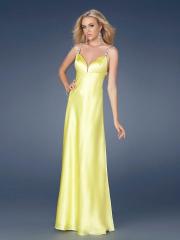 Sheath Style Floor Length Daffodil Silky Satin Halter Top Bridesmaid Gown for 2012