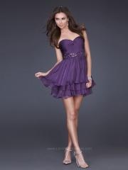 Short Length A-line Strapless Sweetheart Neckline Ruched Bodice Layered Skirt Homecoming Dresses
