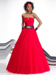 Simple Ball Gown Strapless Neckline Brooch Enhancing Tulle Quinceanera Dresses