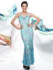 Simple Elegant Mermaid Style Scoop Neckline Fitting-form Ankle Length Evening Dresses