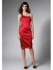 Sleeveless One-shoulder Knee-length Evening Dress for Fancy Party
