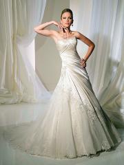 Sophisticated Strapless Satin Lace Mermaid Gown with Removable Straps