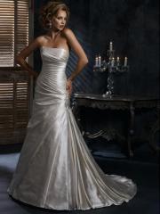 Special Satin Strapless A-Line Wedding Dress