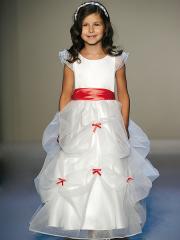 Special-design Ball Gown Flower Girl Dress with Sash and Bow Ties