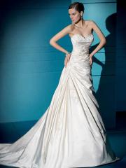 Spectacular Satin Sweetheart Gown of Intricacy and Delicacy