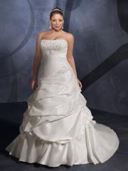 Splendid Satin Strapless A-Line Wedding Dress