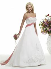 Strapless A-Line Satin Bridal Gown for Young Ladies