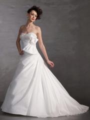 Strapless Sweetheart Neckline Dress Has A Form-Fitting Bodice With A Dropped Waist Wedding Dresses