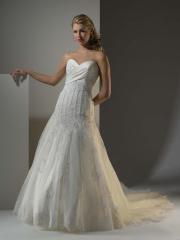 Strapless Sweetheart Satin and Tulle Mermaid Wedding Dress