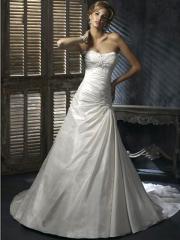 Strapless Taffeta A-Line Wedding Dress