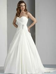 Strapless Taffeta Wedding Gown with Sweetheart Neckline And Lace Up Back Wedding Dress