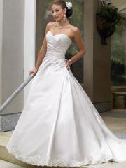 Strapless and Sweetheart Neckline Fit for Church Destination Wedding Dress