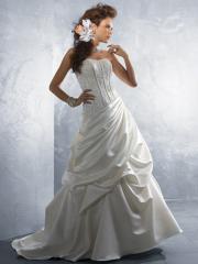Stretchy Satin Gown for Latest Designer Nuptial Wear