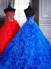 Sumptuous and Incomparable Ball Gown Sequined Bodice Ruffled Skirt Quinceanera Dresses