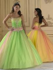 Sweetly Ombre Ball Gown Sequined Bodice Lace-up Closure Romantic Quinceanera Dresses