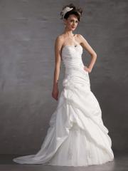 Taffeta A-Line Strapless Sweetheart Neck Defies Symmetry Wedding Dresses