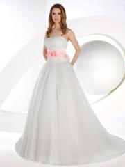 Taffeta Bodice Consisting Of A Strapless Neckline Full Tulle Ball Gown Wedding Dresses