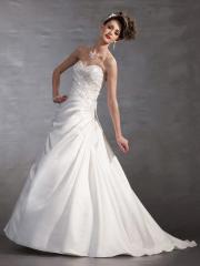 Taffeta Dress Is An A-Line Scoop Neck Strapless Dress with An Empire Waist wedding Dresses