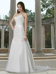Taffeta Fit and Flare Gown with A Sweetheart Neckline Of The Zipper Back Wedding Dresses