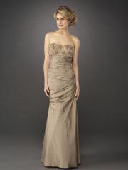 Taffeta Floral Strapless Sweetheart Neckline Sleeveless Floor-Length Celebrity Dress