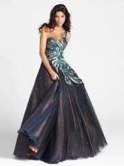 Taffeta Organza One-shoulder Sweetheart Neckline Luxurious Sequins Ornament Quinceanera Dresses