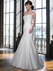 Taffeta fit and flare gown with strapless modified sweetheart neckline Wedding Dresses