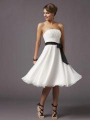 This Stunning Dress Features A Strapless Bodice and Flared A-Line Skirt Dress