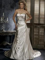 Timeless Strapless Sweetheart A-Line Satin Wedding Dress
