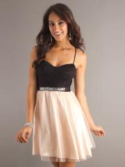 Tow-toned Spaghetti Straps Sweetheart Neckline A-line Style Wedding Guest Dresses