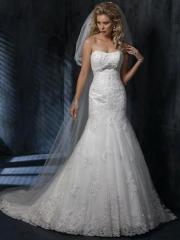 Tulle Mermaid Strapless Wedding Dress