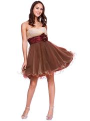Tulle Multi-Color A-Line Strapless Sweetheart Neckline Sleeveless Short Cocktail Dress