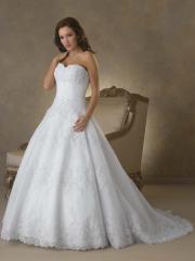 Tulle Strapless A-Line Wedding Dress
