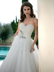 Tulle ball gown with strapless sweetheart neckline asymmetrically rouched bodice Dresses