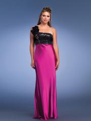 Two-toned Fashion Sheath Silhouette Bow Tie Ornament Sequined and Satin Evening Dresses