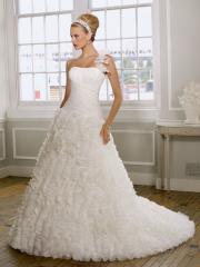 Untouchable A-Line One Shoulder Organza Wedding Dress