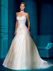 Untouchable Taffeta One Lace Shoulder A-Line Wedding Dress