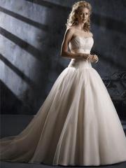 Versatile Ball Gown Styling in Beadwork and Ruched Bodice