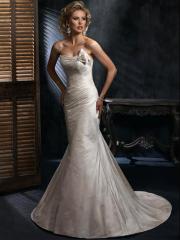 Wonderful A-Line Taffeta Strapless Wedding Dress