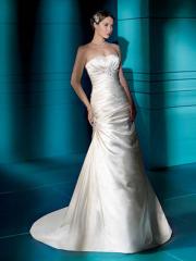 World Seller Strapless Satin Princess Gown of Train
